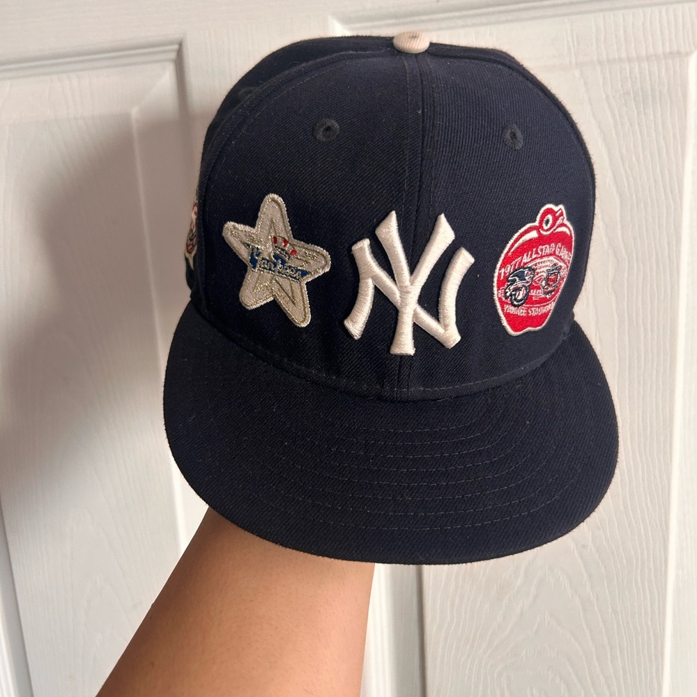 Exclusive New Era 59Fifty New York Yankees All Star Game  Patch Hat Navy - 7 1/4